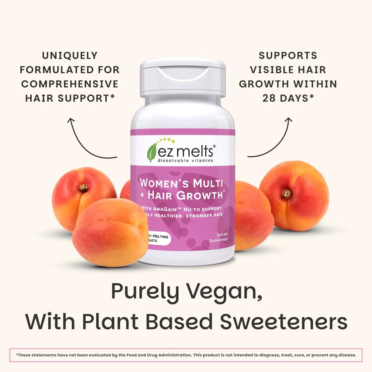 EZ Melts Women's Multi + Hair Growth - Daily Multivitamin for Women - Supports Healthy Energy Levels & Reduced Hair Shedding EZ MeltsAu supplements