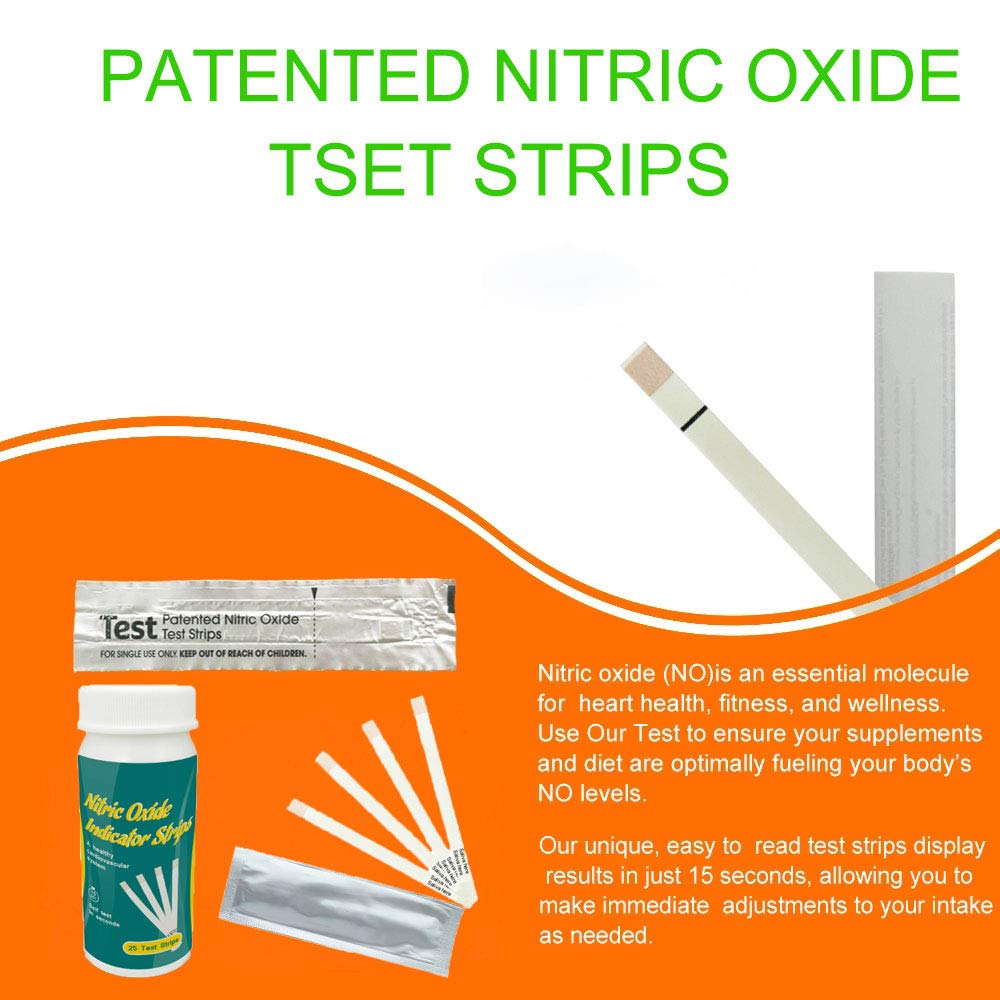 Nitric Oxide Test Strips [50strips]- Nitric Oxide Indicator Strips Work by Measuring The TONNYLABUS supplements