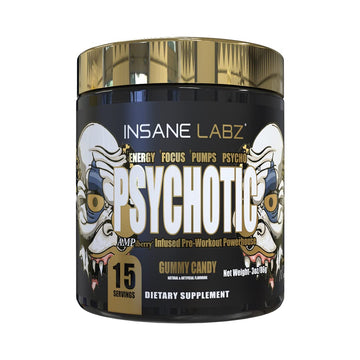 Insane Labz Psychotic Gold, High Stim Pre Workout Powder, Extreme Lasting Energy Insane LabzUS supplements