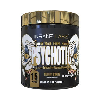 Insane Labz Psychotic Gold, High Stim Pre Workout Powder, Extreme Lasting Energy Insane LabzUS supplements
