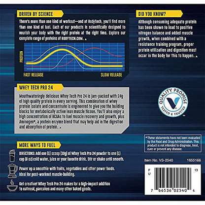 BODYTECH Whey Tech Pro24 Powder Vanilla Ice Cream (2 lbs/30 Servings) BODYTECHUS supplements