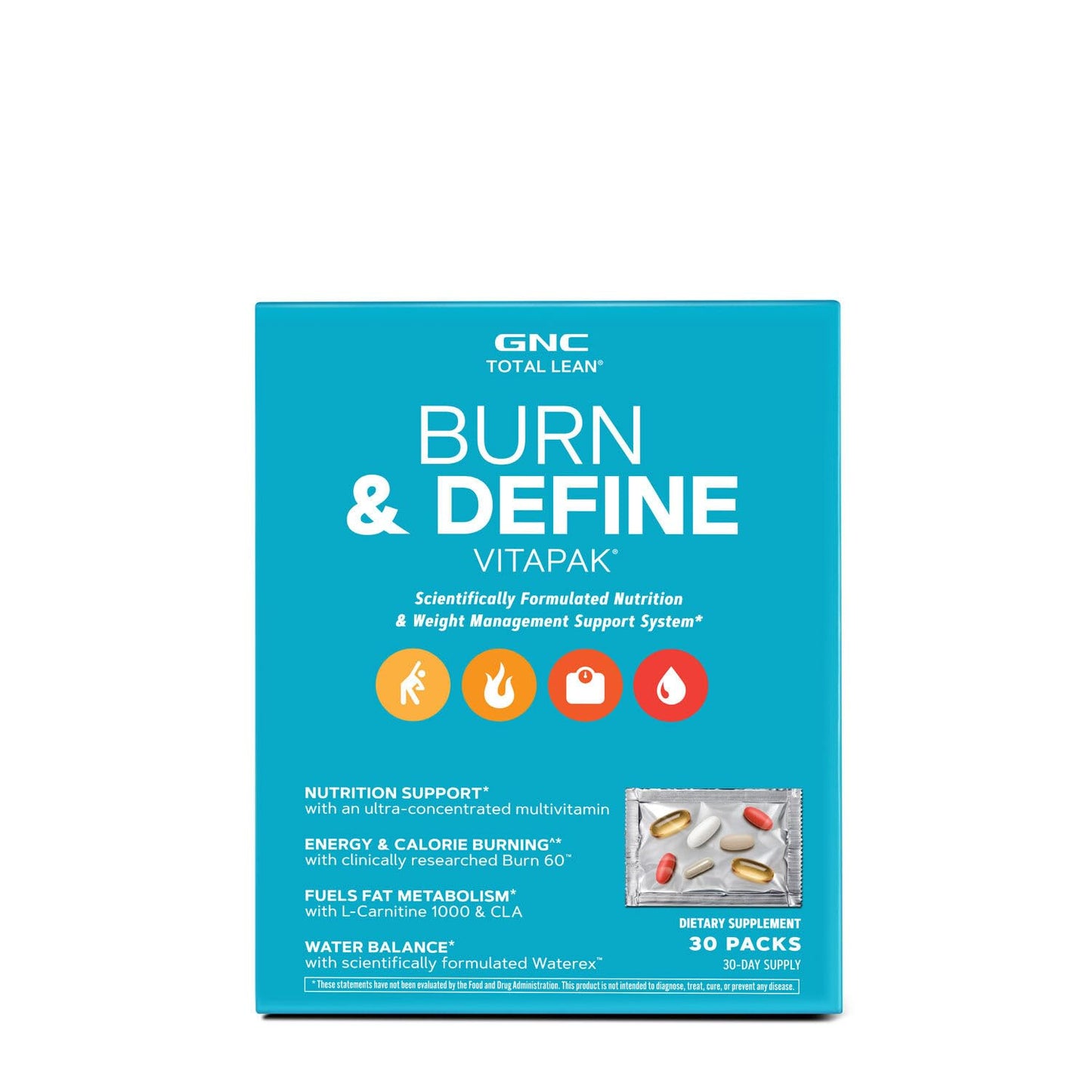 GNC Total Lean Total Lean Burn & Define VitaPak - 30 Vitapaks GNCUS supplements