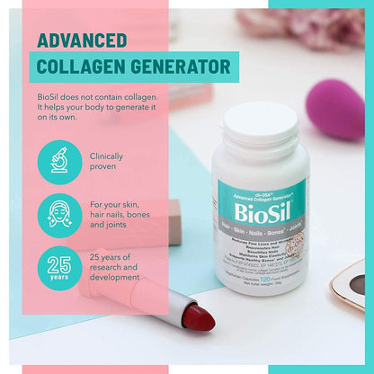 Collagen Supplements for Women & Men [120 ct.] - Advanced Collagen Complex to Stimulate Collagen, Keratin & Elastin Production BioSilUS supplements