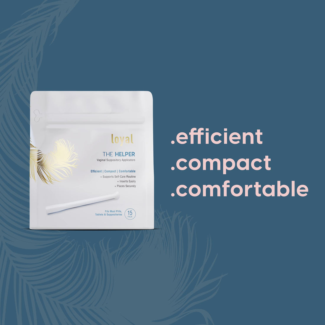 Loyal The Helper Suppository Applicators | Efficient | Compact | Comfortable | Fits Most Brands, Pills, Tablets and Boric Acid Suppositories (30-Pack) LoyalUS supplements