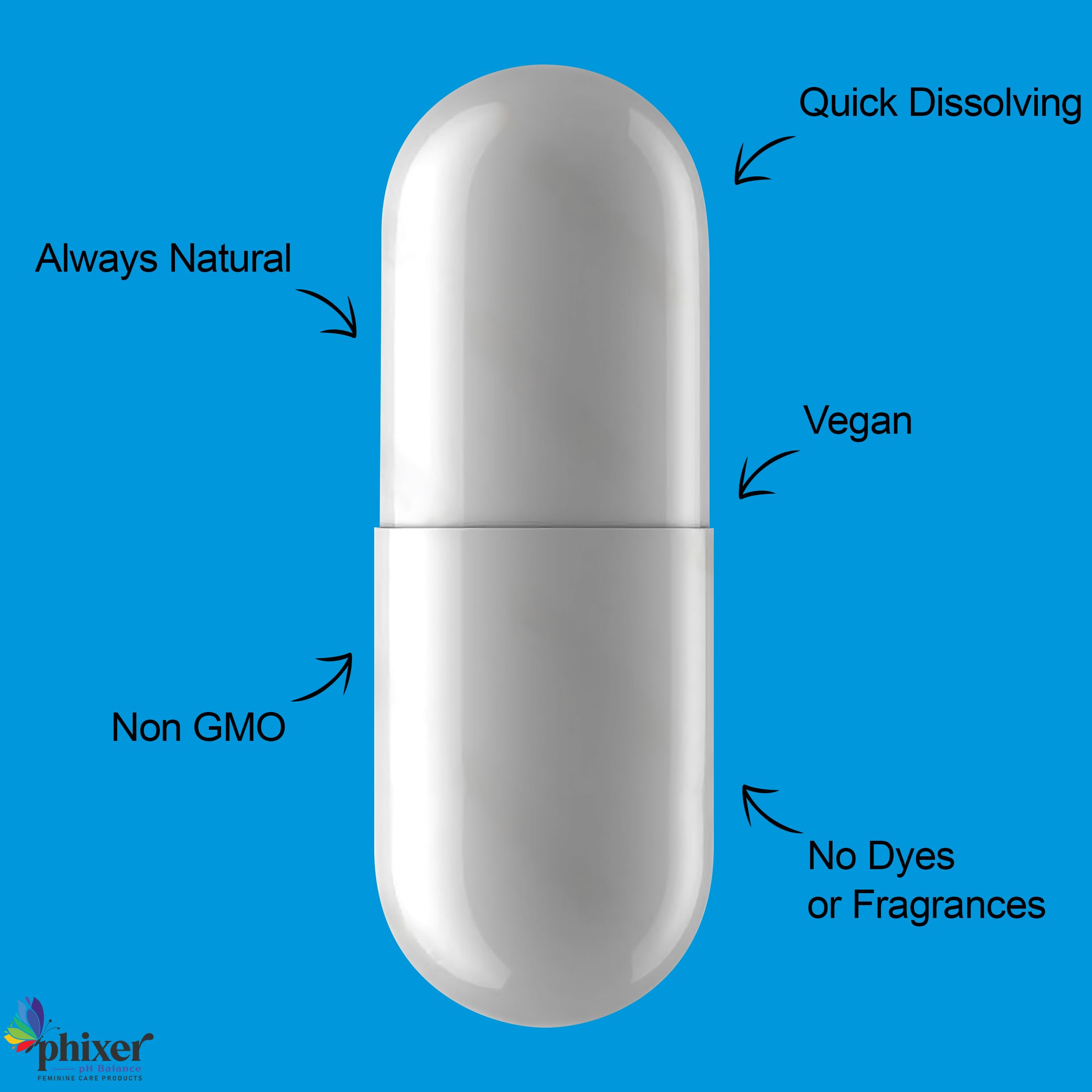Phixer pH Balance - Vaginal Boric Acid Suppositories for Women - 20 Suppositories 600MG Each for Chronic Yeast Infections and Vaginal Odor - Vaginal Use Only - Made in USA Phixer pH BalanceUS supplements