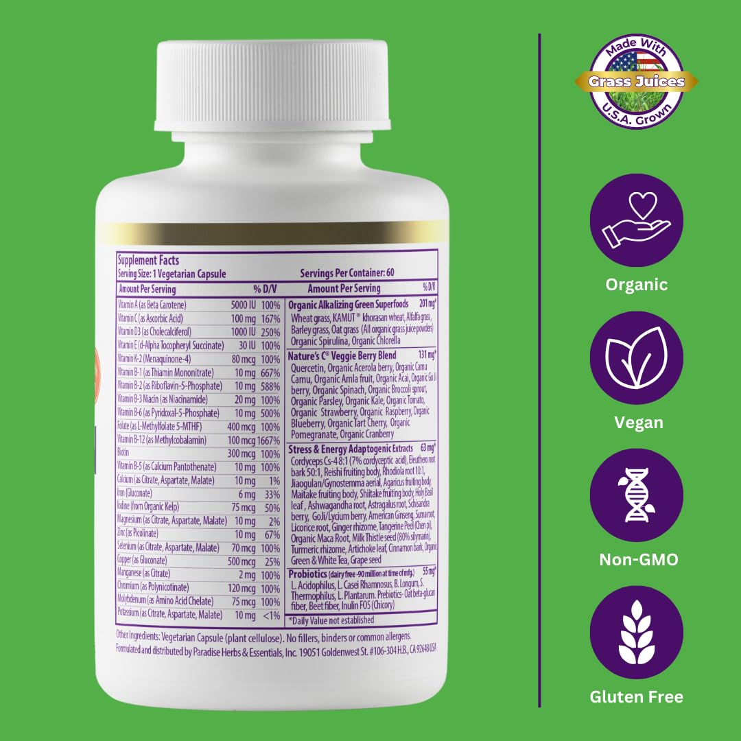Paradise Herbs Earth's Blend Once Daily Multivitamin & B-Complex Bundle Paradise HerbsAu supplements
