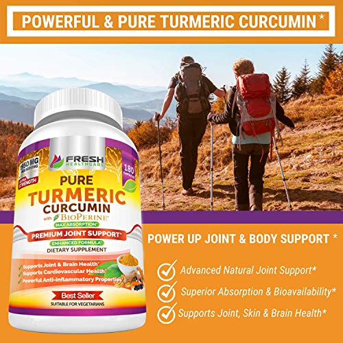 Turmeric Curcumin with BioPerine 1950mg - Natural Joint & Healthy Inflammatory FRESH HEALTHCAREAu supplements