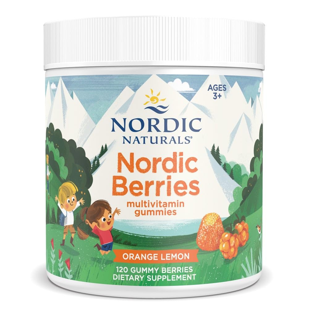 Nordic Naturals Nordic Berries, Citrus - 120 Gummy Berries - Great-Tasting Multivitamin for Ages 2+ - Growth, Development, Optimal Wellness - Non-GMO, Vegetarian - 30 Servings Nordic NaturalsAu supplements