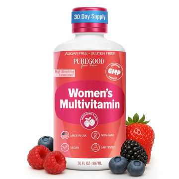 PureGood Women’s Liquid Multivitamin | 70+ Nutrients, Superfoods & Omegas | High Absorption Daily Supplement | PureGoodAu supplements