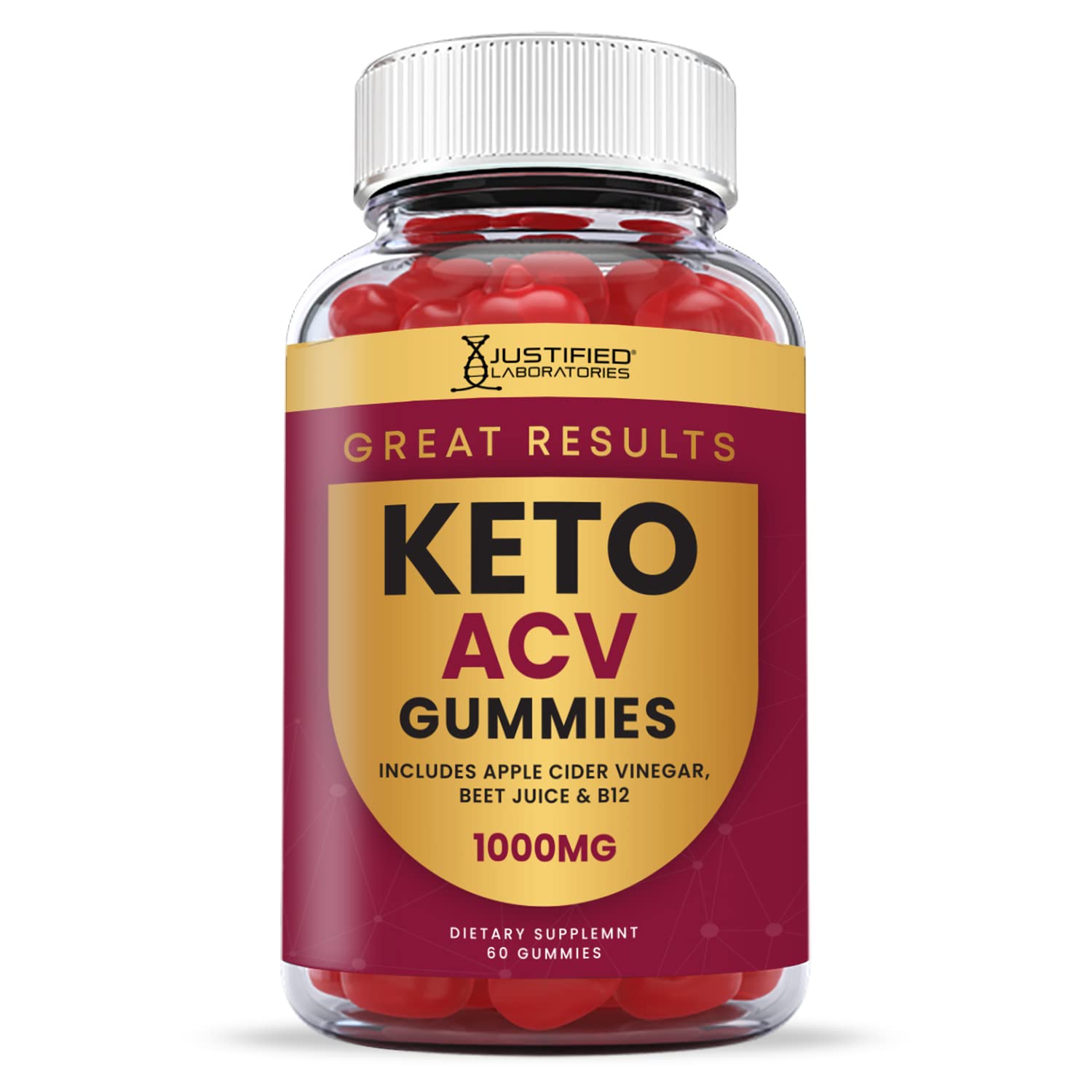 Justified Laboratories Great Results Keto ACV Gummies 1000MG with Pomegranate Juice Justified LaboratoriesAu supplements