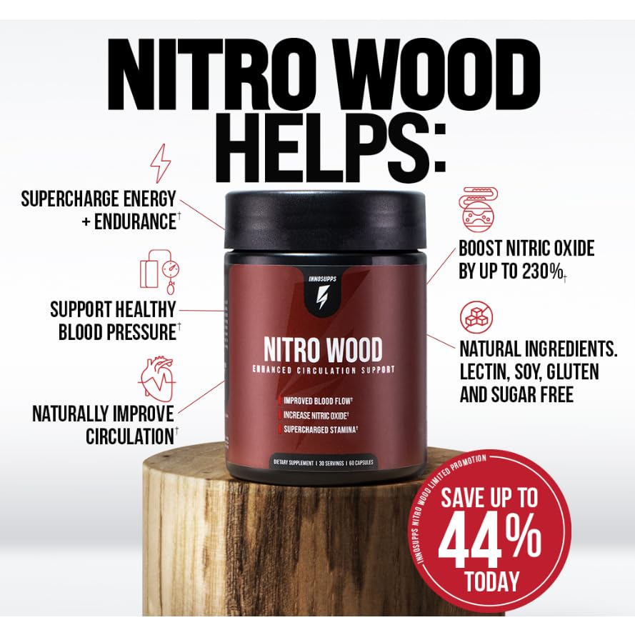 Choi Moid Bundle LED Light Key Chain + Nitro Wood Enhanced Circulation Nitric Oxide GenericAu supplements