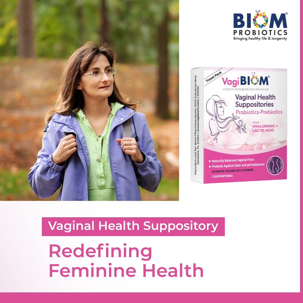 VagiBiom Probioitc Suppository Convenient Travel Pack with 2 Suppositories VagiBiomAu supplements