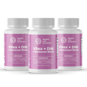 SIERRA LIFE SCIENCES Hormonal Balance Blend for Women – Vitex, DIM, Shatavari + Adaptogenic Support – Menstrual & Menopause Relief – Vegan, Clean-Label Formula – 4600mg – (Pack of 3) SIERRA LIFE SCIENCESAu supplements