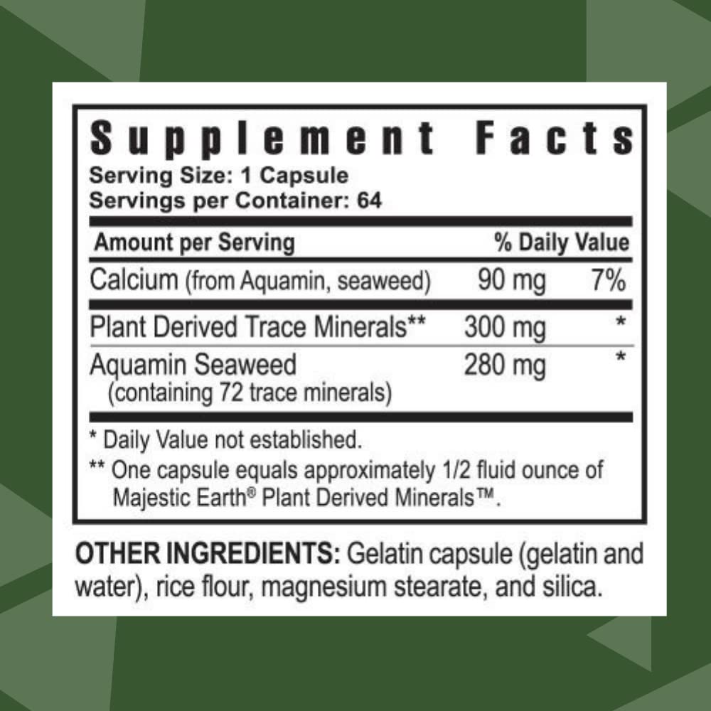 Youngevity Ultimate Mineral Caps™ - 70+ Essential Full Spectrum Trace Minerals - Nutrient-Dense, Derived from Humic & Aquamin Seaweed (64 Capsule) YoungevityAu supplements