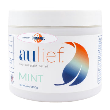 China-Gel Aulief Pain Relief Cream Arthritis & Muscle Rub for Sore Muscles & Joint Pain, Neck, Knee & Back Aches, Premium Mint Green Topical Gel, 4 oz Jar China-GelAu supplements