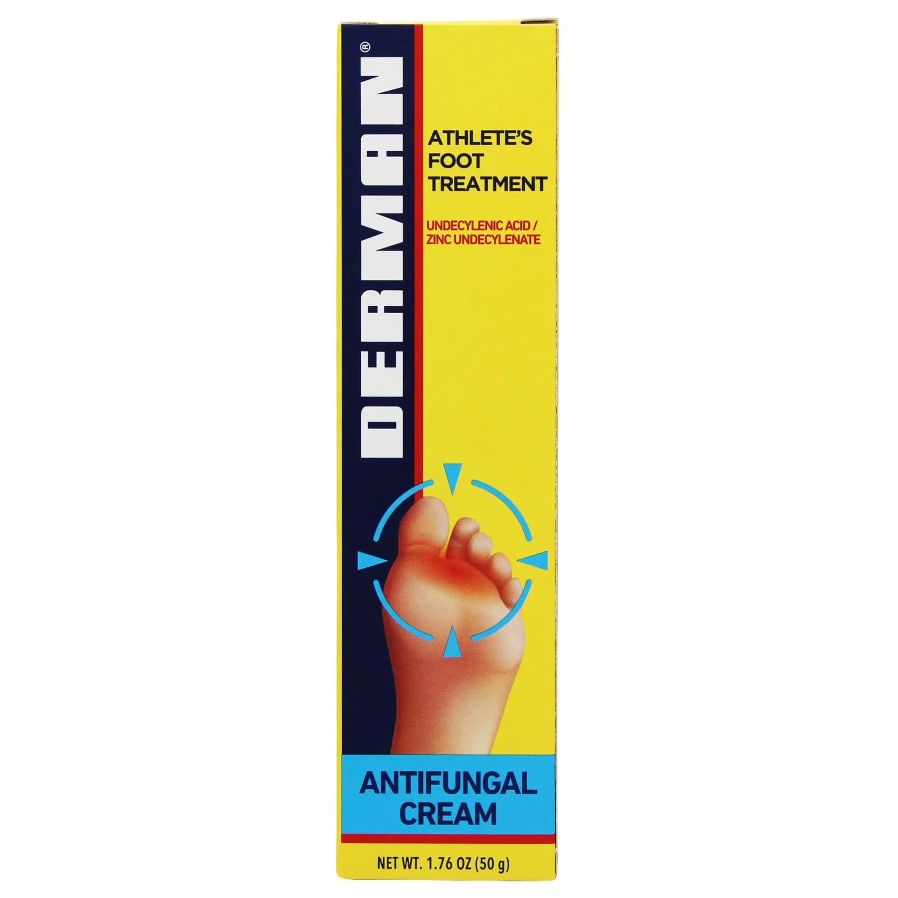 Derman Cream for The Treatment of Athlete's Foot, 2-Pack of 1.76 Oz Each, 2 Tubes Dermannz supplements