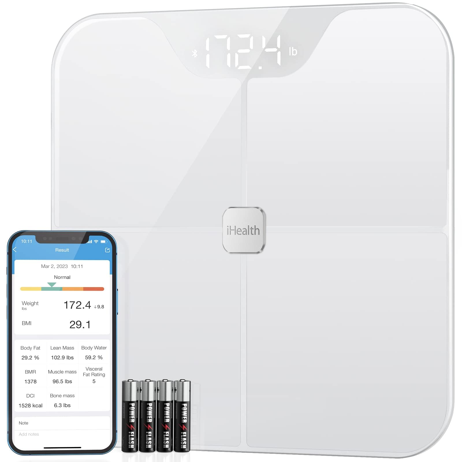 iHealth Nexus Smart Scale for Body Weight Bluetooth, Digital Bathroom Scale Body Fat and Muscle iHealthUS supplements
