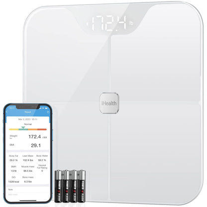 iHealth Nexus Smart Scale for Body Weight Bluetooth, Digital Bathroom Scale Body Fat and Muscle iHealthUS supplements