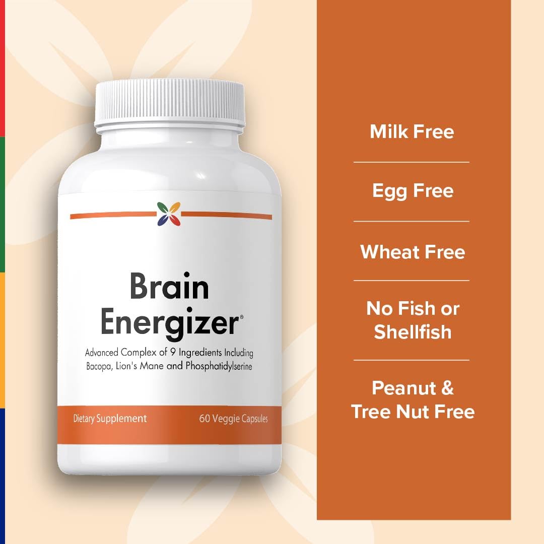 Stop Aging Now - Brain Supplement Complex - with Ginkgo Biloba, Lion's Mane, Bacopa, and DMAE - 60 Vegetarian Capsules - Advanced Blend Stop Aging NowAu supplements