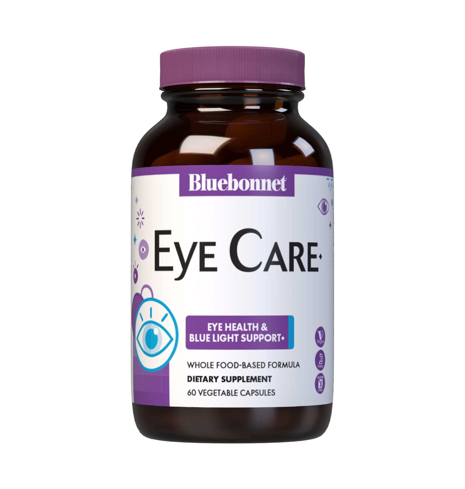 Bluebonnet Nutrition Eye Care Macular & Blue, Eye Health & Blue Light Support*, Vegan, Kosher-Certified, Gluten-Free, Dairy-Free, 60 Vegetable Capsules, 30 Servings BlueBonnetAu supplements