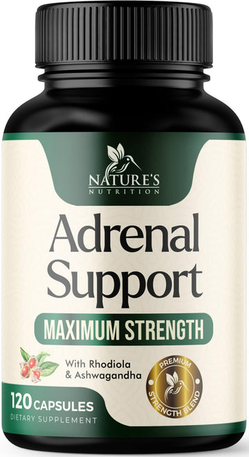 Nature's Nutrition Adrenal Support Supplements Cortex Complex, Best Energy Supplement, Supports Health & Energy Levels, Daily Ashwagandha for Women & Men, Supports Immune System, 120 Capsules Nature's NutritionAu supplements