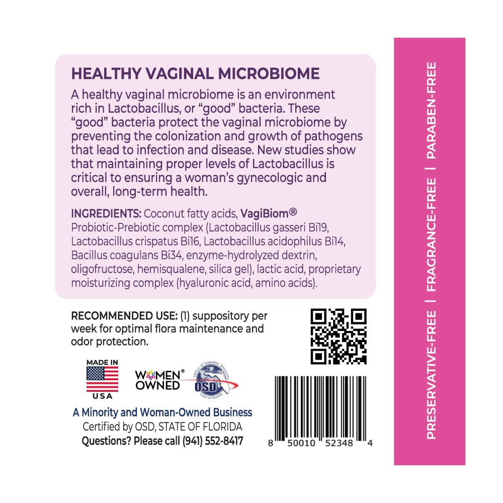 VagiBiom Probioitc Suppository Convenient Travel Pack with 2 Suppositories VagiBiomAu supplements