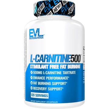 EVL L-Carnitine Supplement for Weight Loss Support - L carnitine 500mg Diet Pills EvlutionUS supplements