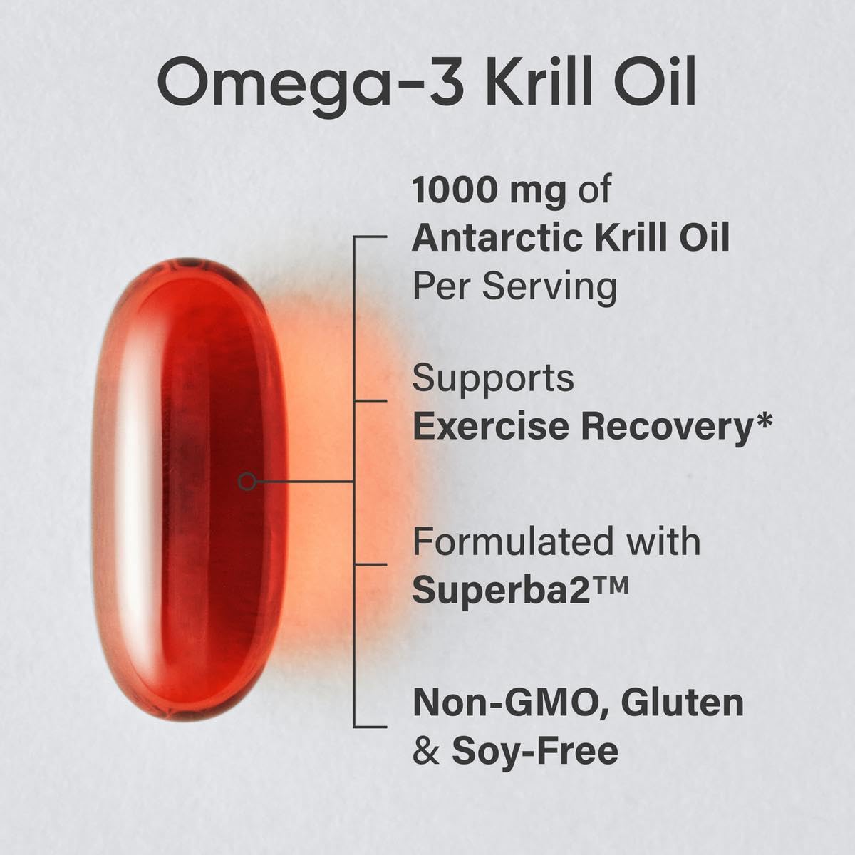 Sports Research® Omega-3 Krill Oil 1000mg - Pure Antarctic Superba Krill with Phospholipids, Choline & Astaxanthin - MSC Certified Sustainable · Non-GMO · Gluten Free - 60 Softgels Sports ResearchAu supplements