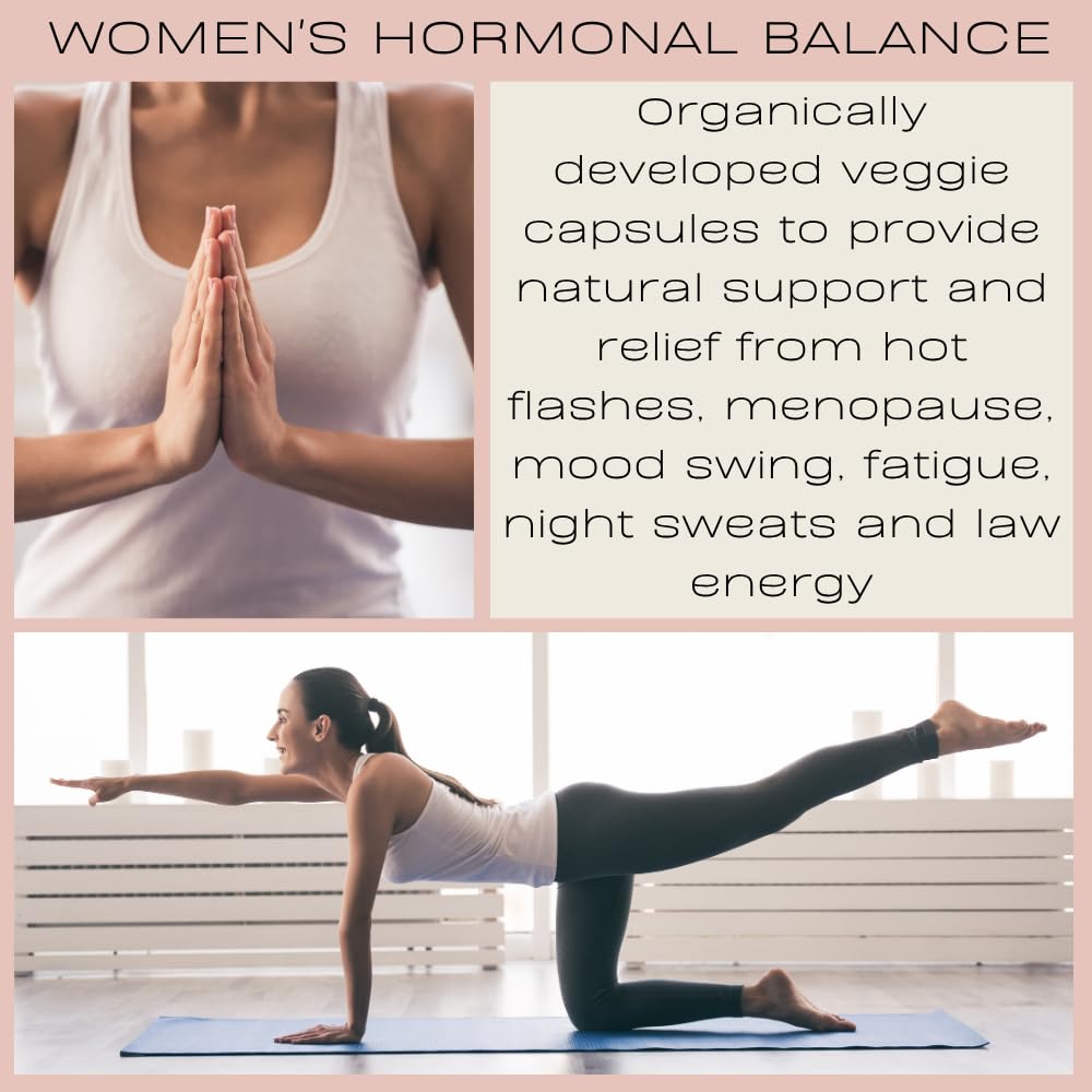 Hormone Balance for Women – Natural Female Energy & Mood Pills – Hot Flashes Menopause Relief Supplement with Vitex Chasteberry, Dong Quai, Maca Root Powder, Ginseng – 90 Veggie Capsules Herbal-avRayAu supplements