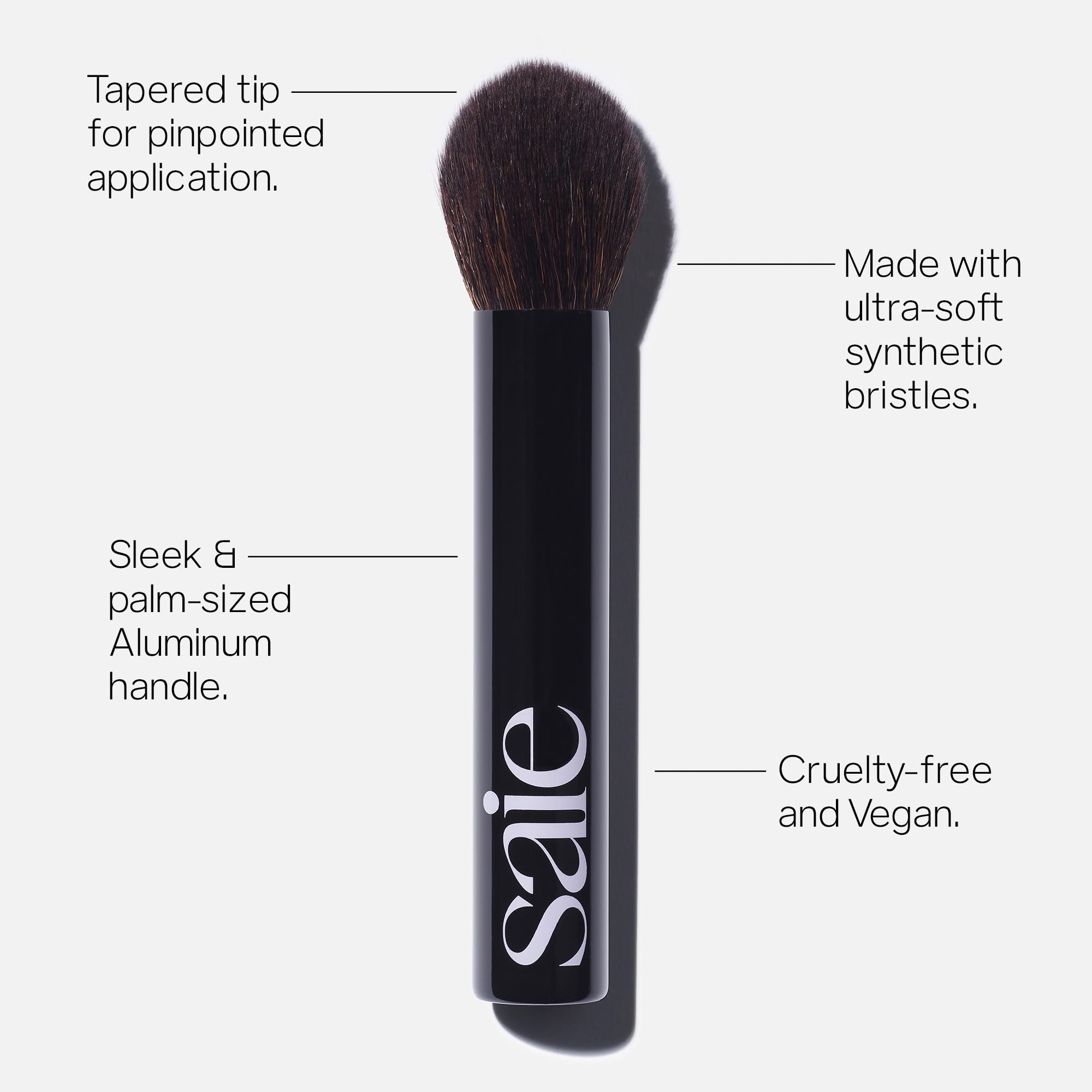 Saie Face Powder Duo, Medium - The Fluffy Brush, Soft, Multi-Use Targeted Powder Brush With Tapered Tip & Airset Radiant Loose Setting Powder, Translucent Medium (0.14 oz) - Vegan, Cruelty-Fee SaieAu supplements