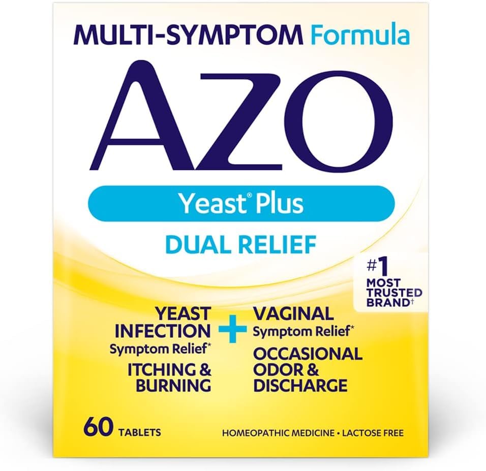 AZO Urinary Pain Relief Maximum Strength (24 Count) Fast Relief of UTI Pain, Burning & Urgency Yeast Plus AZOAu supplements