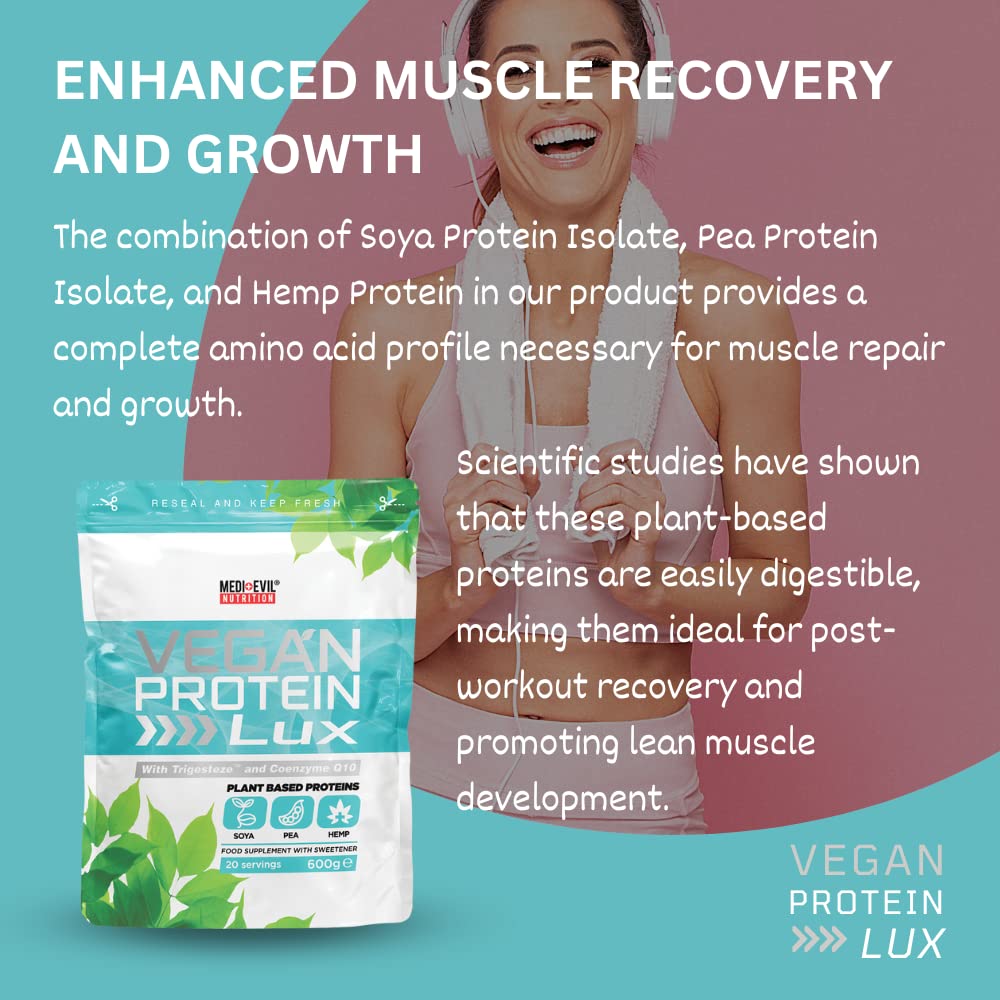 Medi-Evil Nutrition Vegan Protein Powder, Natural Ingredients, Gluten Free and Vegetarian Medi-EvilAu supplements