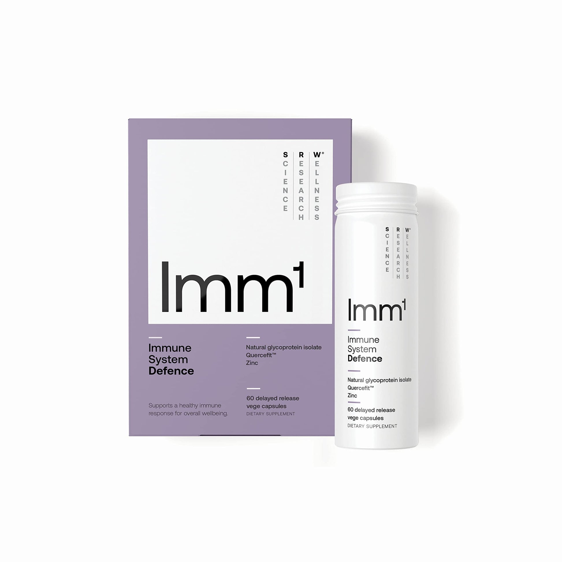 SRW Imm¹ Defence | Supports Immune System Health | 60 Vege Capsules | Supplement for Immune Response | Contains Natural Glycoprotein Isolate (Muno-IgY™) and Quercetin SRWAu supplements