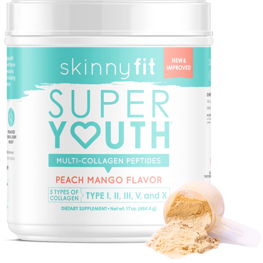SkinnyFit Super Youth Multi-Collagen Peptides Plus Apple Cider Vinegar, Hyaluronic Acid SkinnyFitUS supplements
