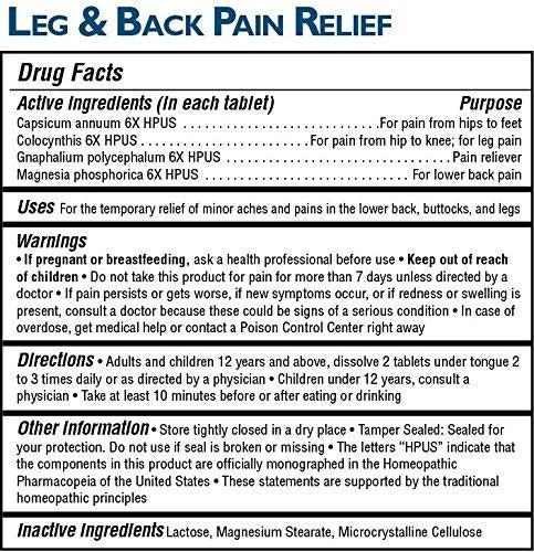 MagniLife Leg & Back Pain Relief Tablets,125 Ct, Fast-Acting Pain Relief Naturally Soothes Burning, Tingling & Stabbing Aches, Symptomatic or Preventative, Non-Habit Forming Quick-Dissolve Tablets MagniLifeAu supplements