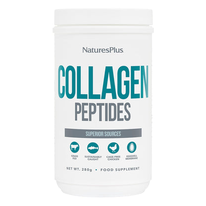NaturesPlus Collagen Peptides Powder - Premium Hydrolysed Collagen Supplement, 6 Major Types Nature's PlusUS supplements