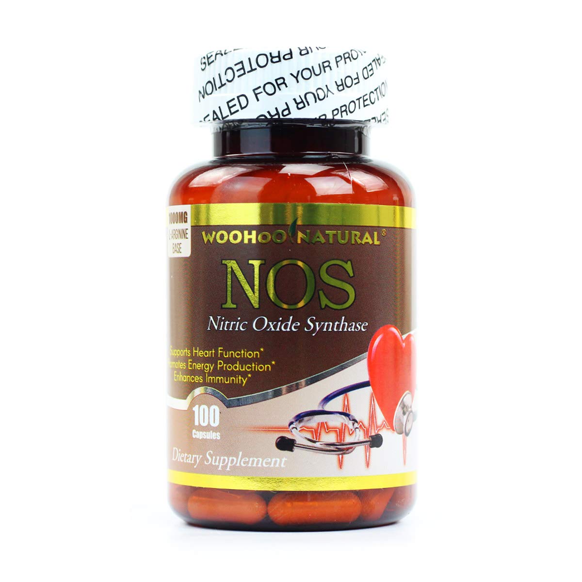 WooHoo Natural Nitric Oxide Synthase NOS 100 Capsules WOOHOOUS supplements