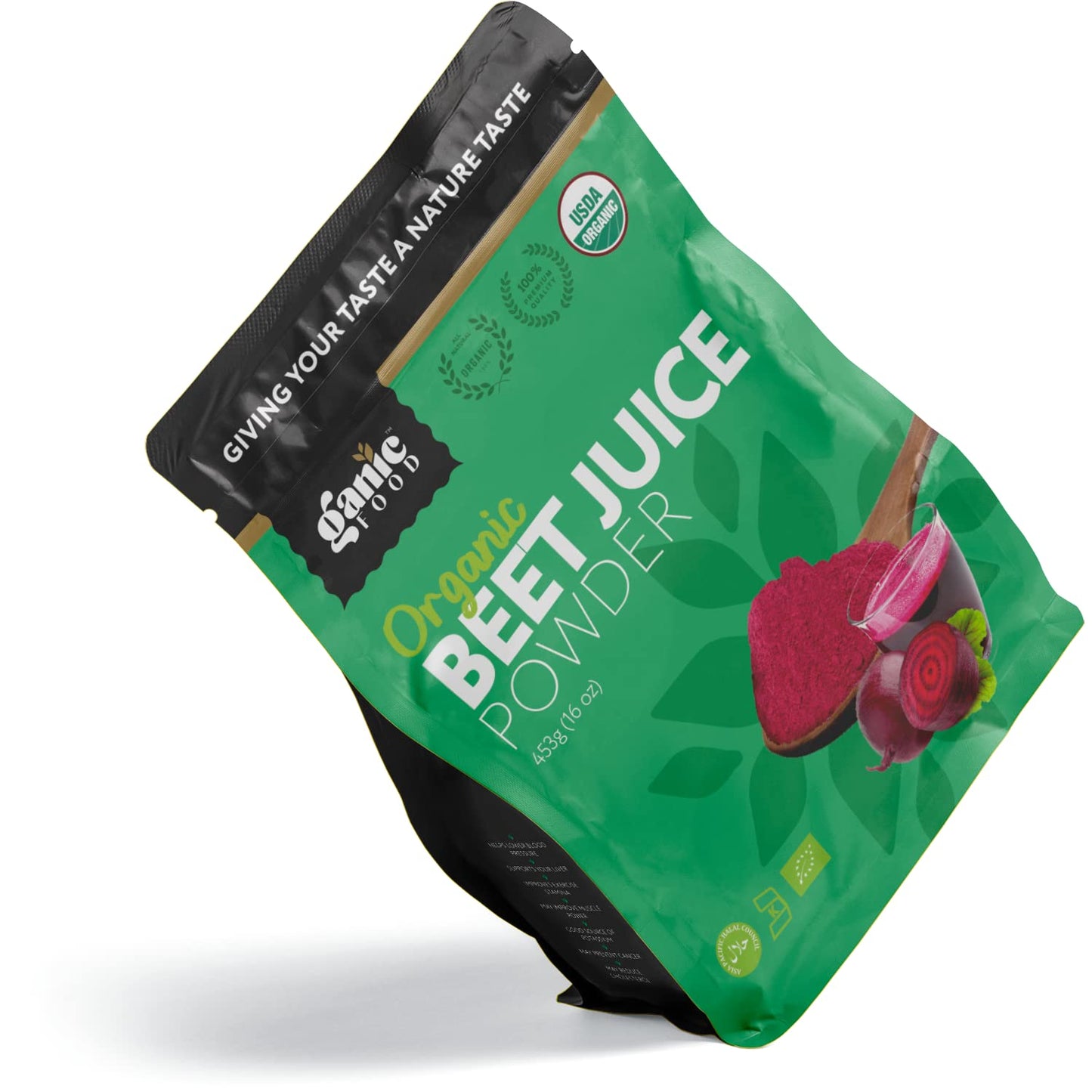 Ganic Food Organic Beet Root Juice Powder, 16 Ounces Ganic FoodUS supplements