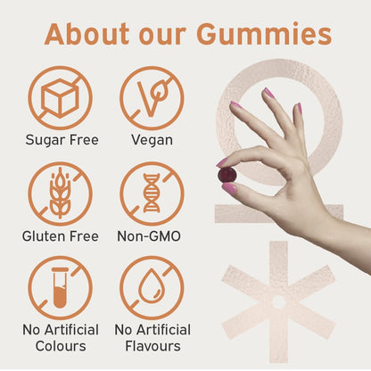 Nutriburst - Vegan Collagen Revive Gummies - Biotin (100µg), Hyaluronic Acid (100mg) + Vitamin C (80mg) NutriburstUS supplements