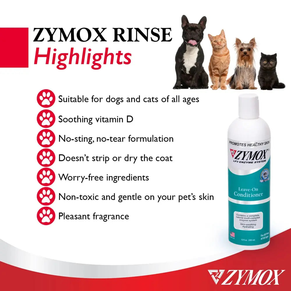 Zymox Leave On Conditioner for Pets, 12 fl oz Pet King Brandsnz supplements
