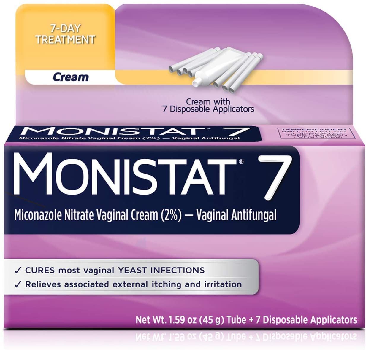 MONISTAT 7-Dose Infection Treatment, 7 Disposable Applicators & 1 Cream Tube (Pack of 1) MonistatAu supplements