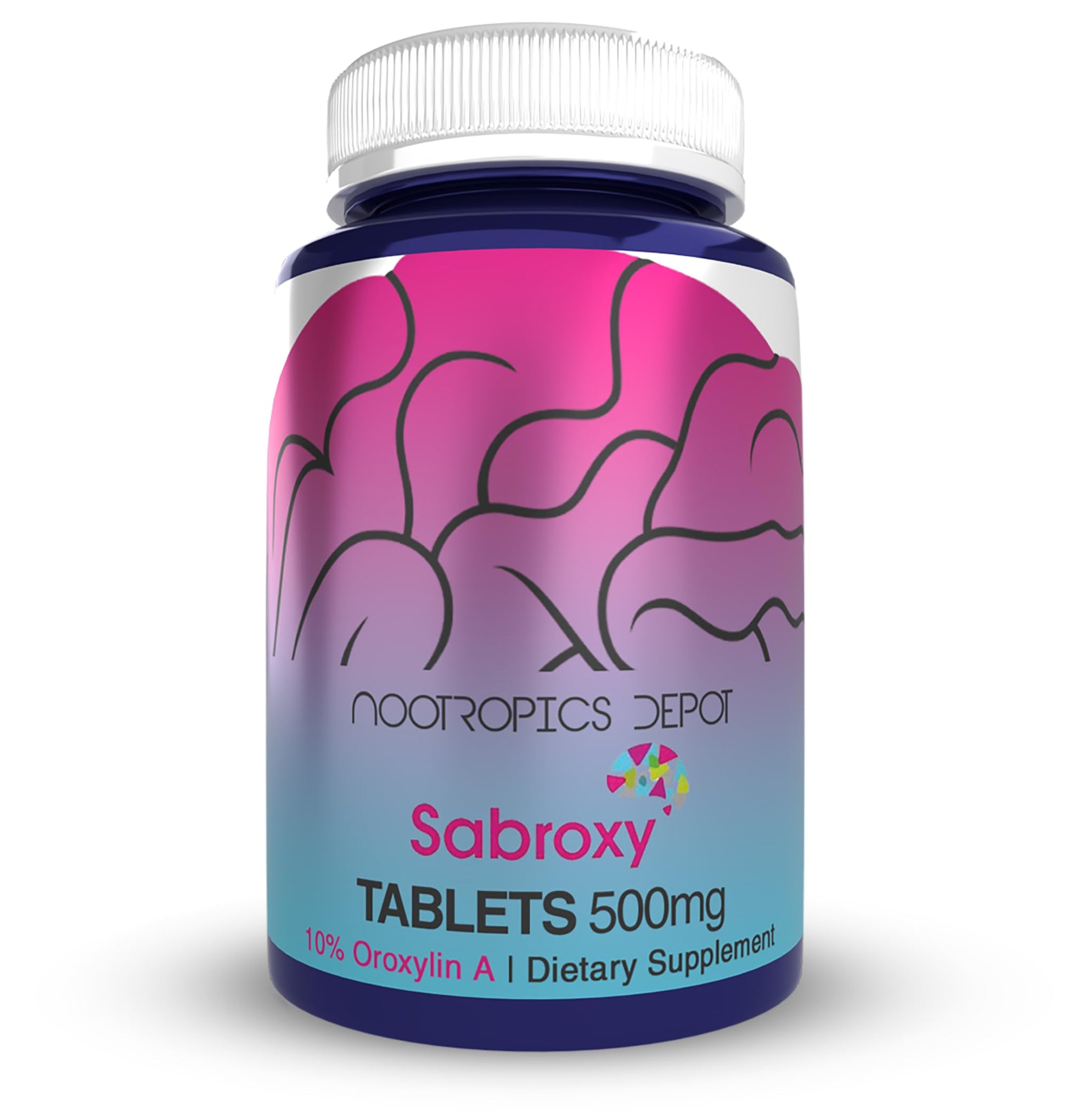 Nootropics Depot Sabroxy® Tablets | 500mg | 30 Count | Minimum 10% Oroxylin-A | Oroxylum indicum | May Help Promote Focus & Motivation | May Help Promote Cognitive Function Nootropics DepotAu supplements