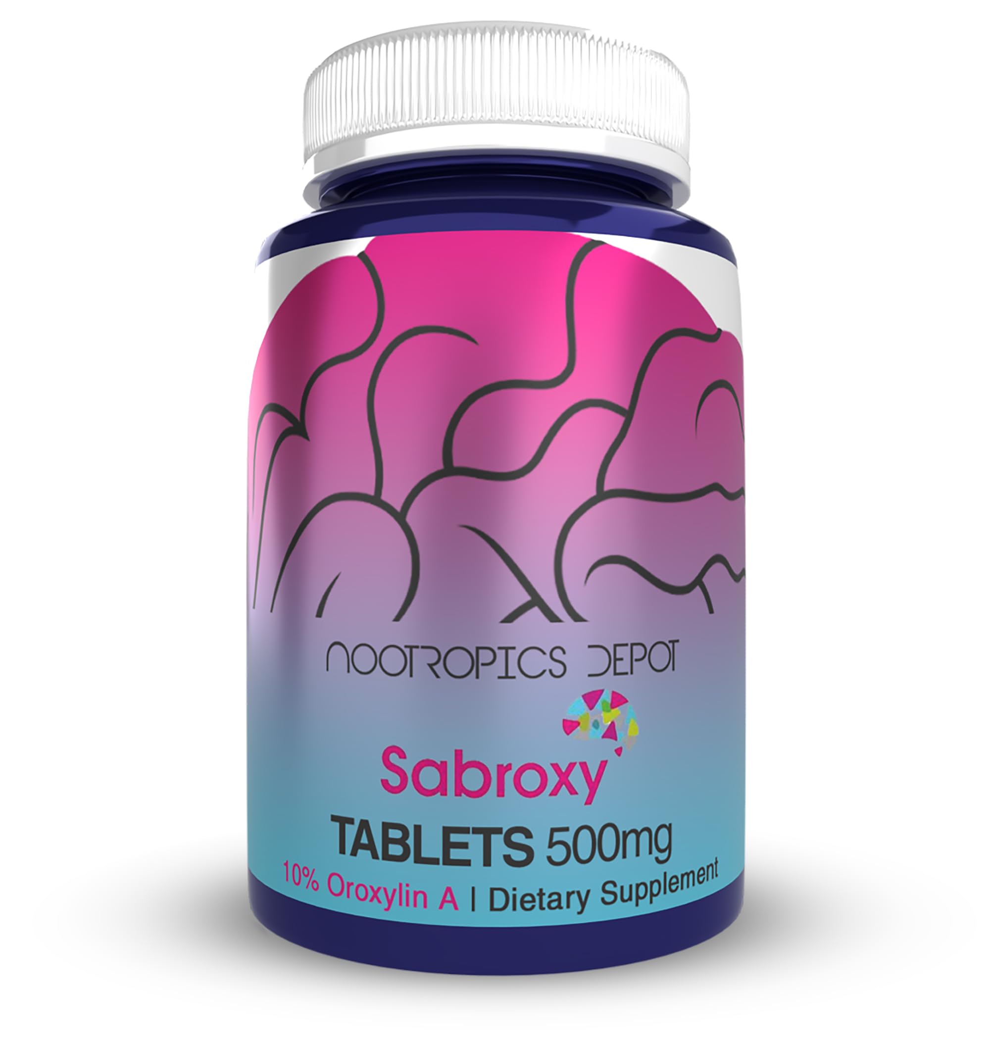 Nootropics Depot Sabroxy® Tablets | 500mg | 30 Count | Minimum 10% Oroxylin-A | Oroxylum indicum | May Help Promote Focus & Motivation | May Help Promote Cognitive Function Nootropics DepotAu supplements