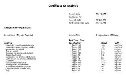 Research Labs Thyroid Support + Iodine Supplement - Energy, Metabolism, Focus Research LabsUS supplements