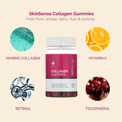 SkinSense Collagen Gummies 60PCS, Marine Collagen Chewable Gummy skinSenseUS supplements