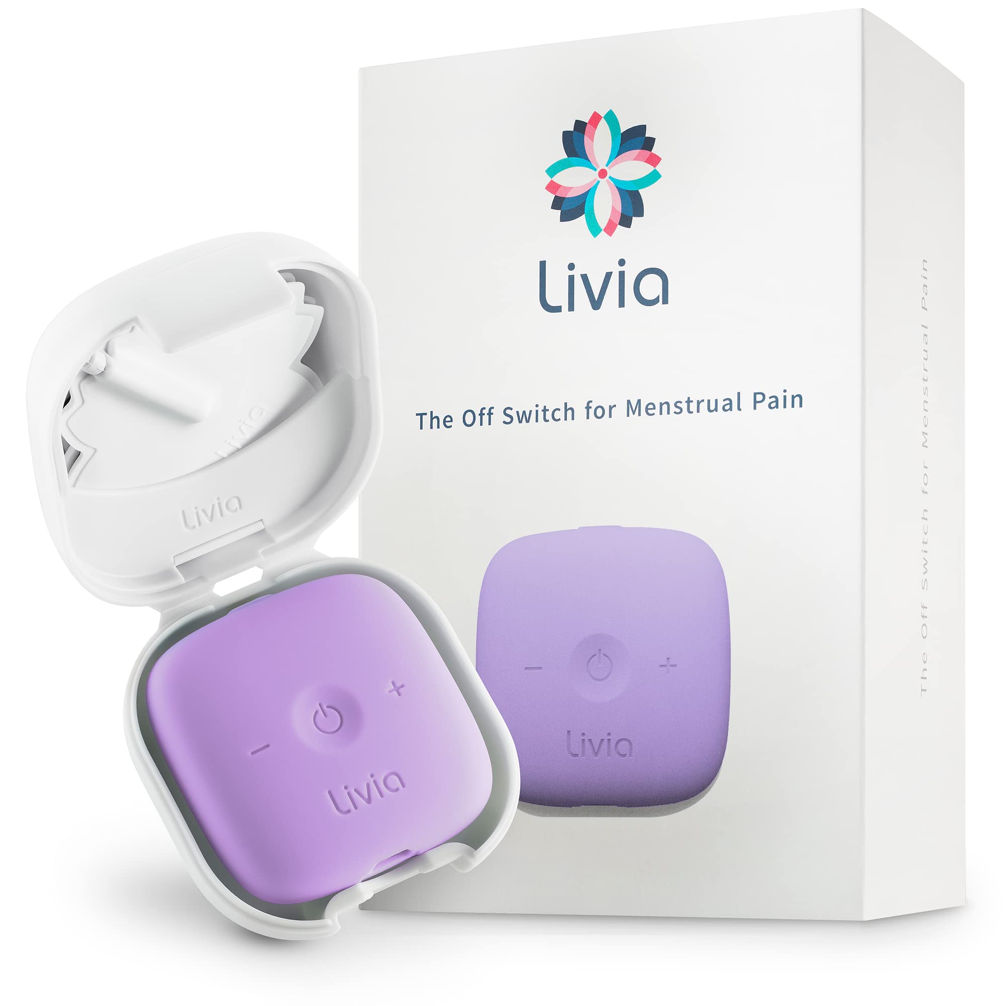 Livia Menstrual Pain Relief Device, Lavender - The Off Switch for Period Pain - Portable Unit with Stick-on Pads LiviaAu supplements