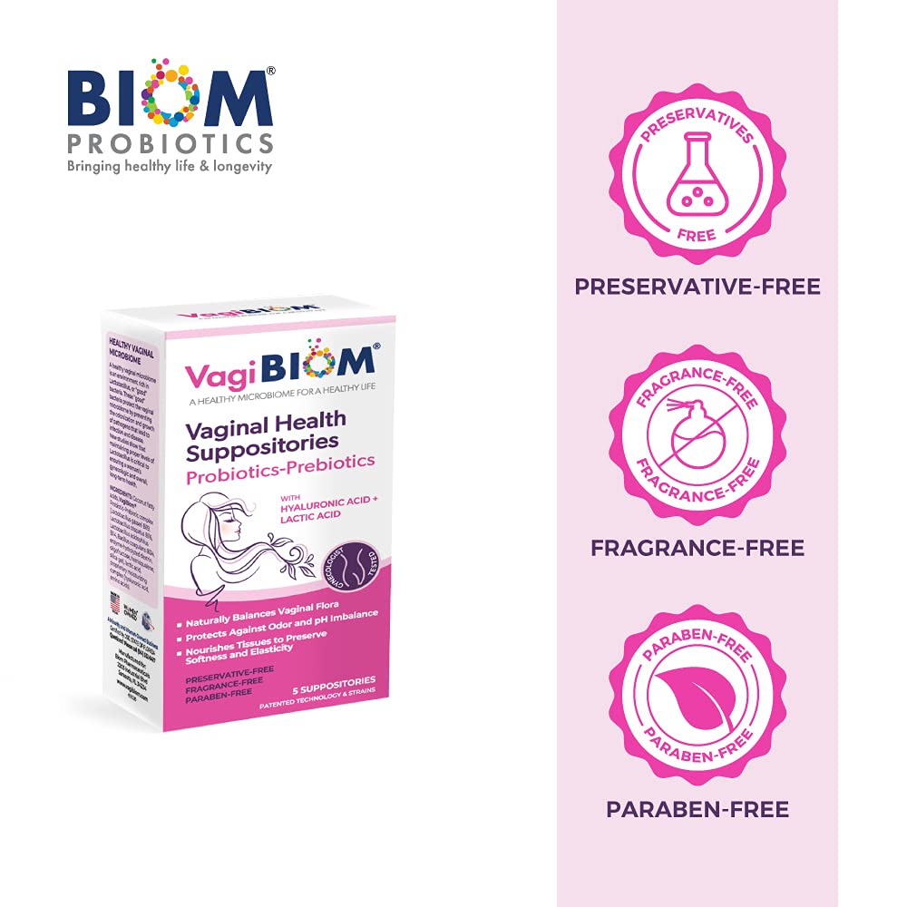 VagiBiom Lactobacillus Suppository: Microbiome Flora balance and Odor Control Regimen VagiBiomAu supplements