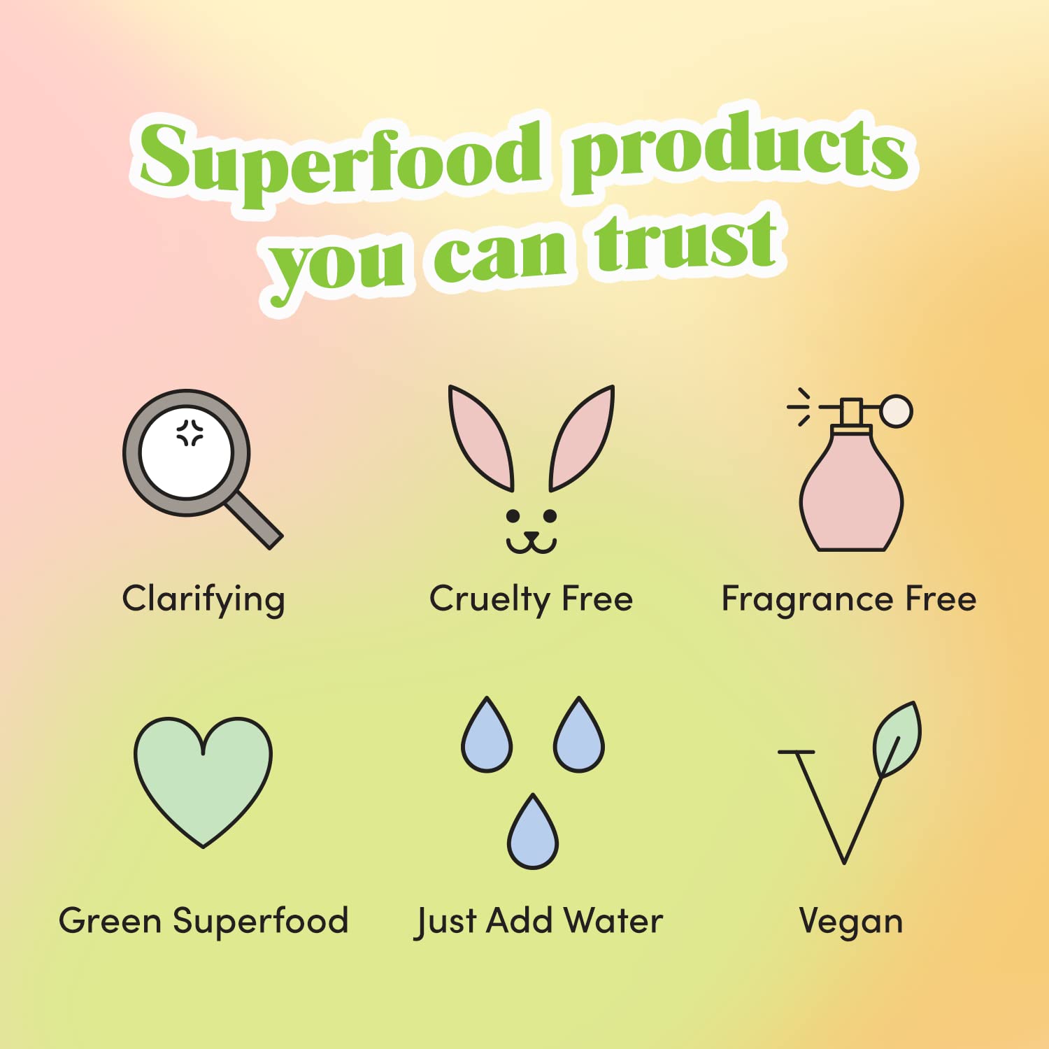 GOLDE - Clean Greens Superfood Face Mask - Made w/Chlorella & Spirulina - Great for Acne Prone, Oily & Dry Skin, Hydrating - Gentle Cleanser - Vegan - Aluminum-Free - 30g Jar GOLDEAu supplements