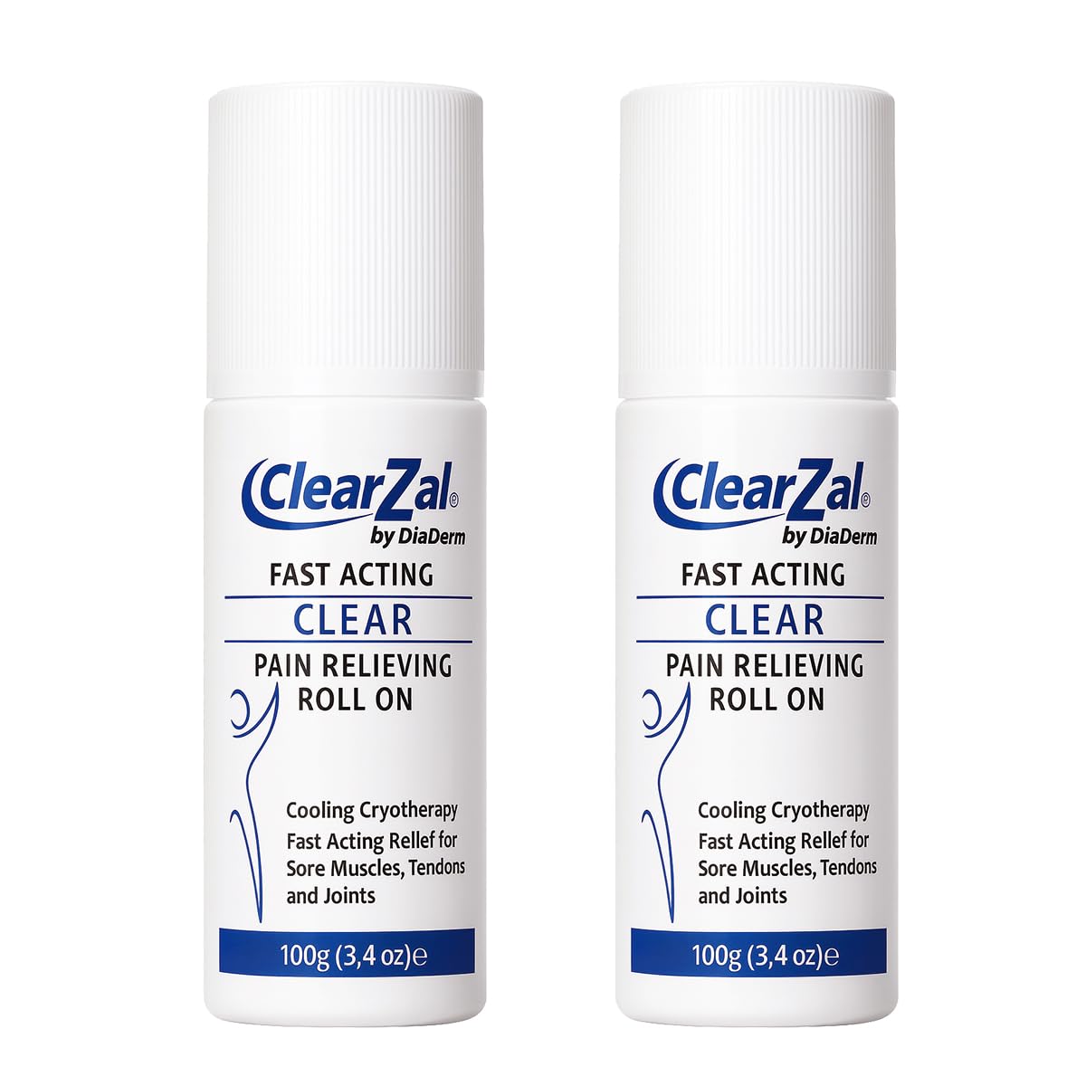 ClearZal Fast Acting Clear Pain Relieving Roll On Cooling Relief of Joint Pain, Muscle Pain, Muscle Soreness, and Swelling from Bruises or Injury - Non-Greasy - Homeopathy, 3.4oz Made in USA ClearzalAu supplements