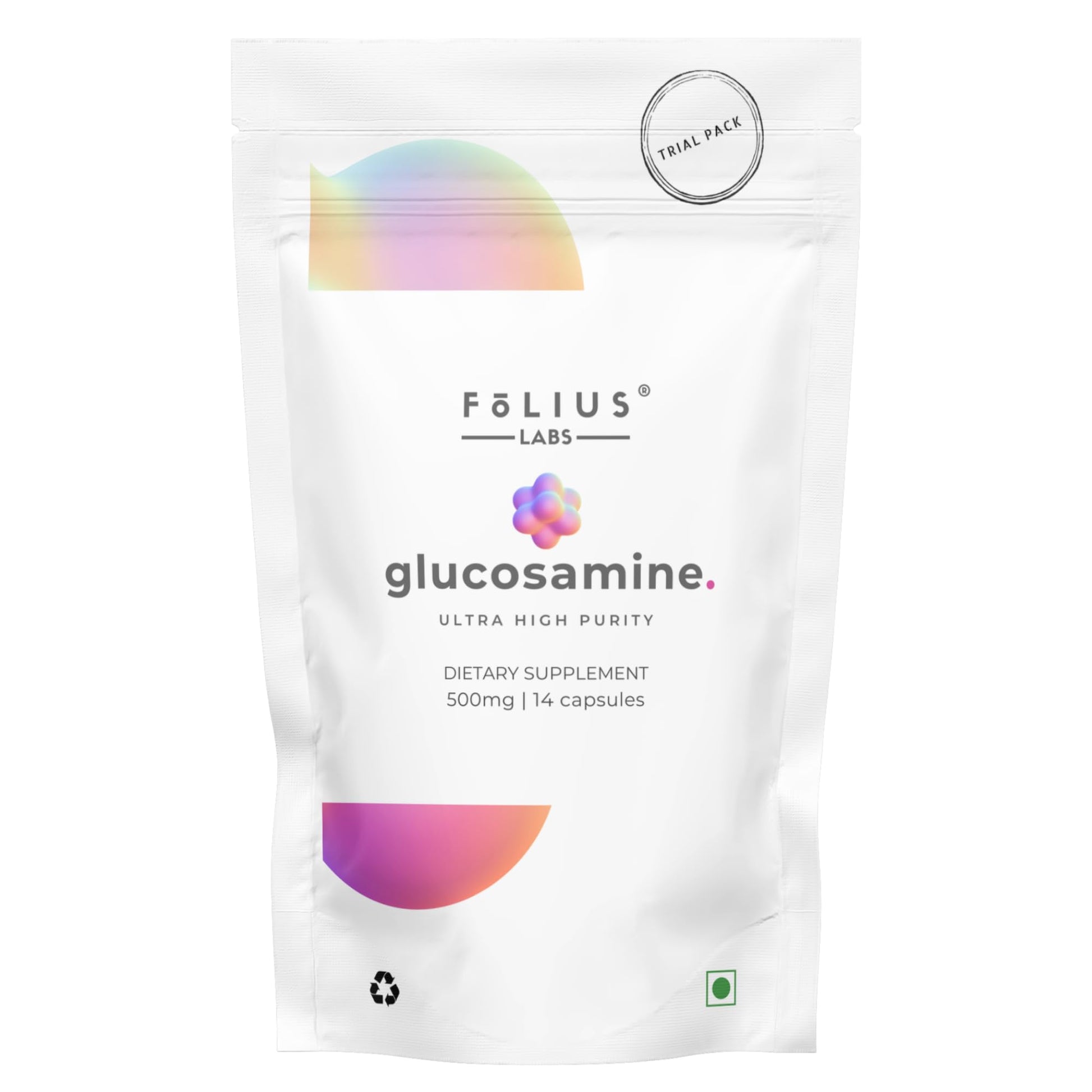 FOLIUS LABS Glucosmine Sulfate Potassium Chloride 750mg for Healthy Joints, Bones and Cartilage — Joint Support Supplement for Men and Women (Trial Pack) FOLIUS LABSAu supplements